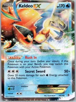 Keldeo EX 49/149 – World Championships 2013 Non-Holo – Pokemon Black & White NM - Image 1