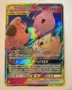 Pokemon TCG Togepi & Cleffa & Igglybuff GX 143/236 Cosmic Eclipse Holo Eng - Image 1