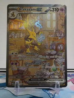 Pokemon TCG Alakazam EX 201/165 Scarlet & Violet 151 Card Secret Rare - Image 1