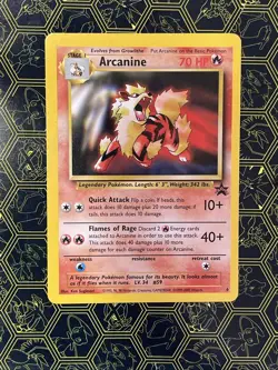 Pokemon Card TCG Arcanine Black Star Promo 6 League 2000 Rare E - Image 1