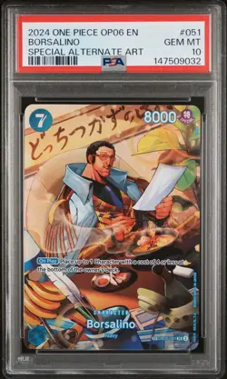One Piece Wings Of The Captain Borsalino 051 Special Alt Art SP PSA 10 English - Image 1