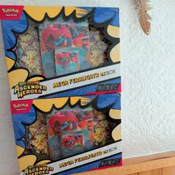 2 x Pokemon Ascended Heroes Mega Feraligatr EX Box Sealed New - Image 1