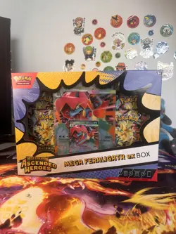 Pokemon TCG Mega Feraligatr ex Box Ascended Heroes Sealed New - Image 2