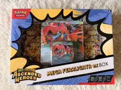 Pokemon TCG ASCENDED HEROES Mega Feraligatr EX Box New And Sealed - Image 1