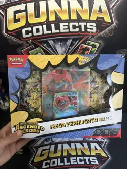 Pokemon TCG Mega Evolution Ascended Heroes Mega Feraligatr Ex Box - New & Sealed - Image 1