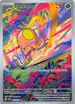 Toedscool 201/198 Illustration Rare Scarlet & Violet Pokemon Holo Near Mint - Image 1