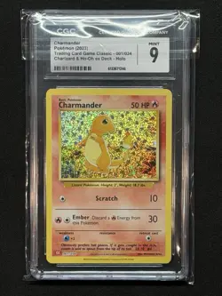 USA Seller Pokemon Charmander 001/034 Trading Card Game Classic Holo CGC 9 - Image 1