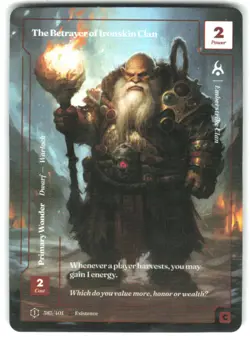 Wonders of the First-The Betrayer of Ironskin Clan - 385/401 - Formless Foil - C - Image 1