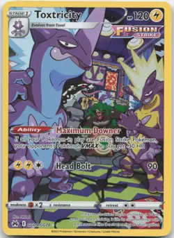 Toxtricity GG09/GG70 Crown Zenith: Galarian Gallery Pokemon Card NM - Image 1