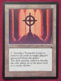 Magic The Gathering THE DARK TORMOD'S CRYPT artifact card MTG - Image 1