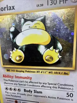 Pokemon Snorlax XY179 Holo Black Star Promo TCG Card 2016 LP - Image 2