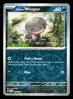 Paldean Wooper 128/193 Paldea Evolved NM Reverse Holo Pokemon Card TCG - Image 1