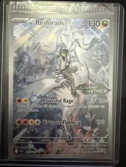 Pokemon TCG Mint N's Reshiram Journey Together Stamped Promo Card 167/159 Sealed - Image 1