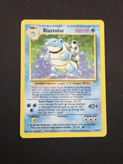 Blastoise 2/102 Base Set Holo Rare Unlimited WoTC Pokemon 1999 LP - Image 1