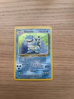 Blastoise 2/102 Holo Holo Rare Base Set Unlimited Pokemon MP - Image 1