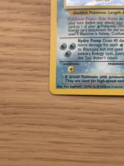 Blastoise 2/102 Holo Holo Rare Base Set Unlimited Pokemon MP - Image 5