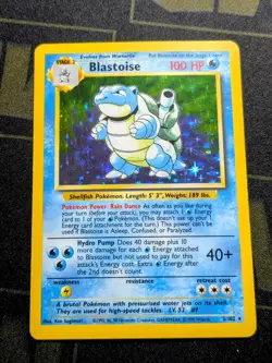 Pokemon Base Set Blastoise 2/102 Holo Unlimited (MP/LP) Vintage Rare - Image 1