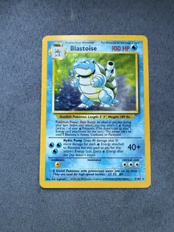 Pokemon Base Set Blastoise 2/102 Holo Unlimited WOTC (MP/LP) Vintage Rare - Image 1