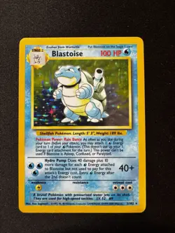Pokemon Blastoise 2/102 Base Set Holo Rare Unlimited WOTC 1999 Vintage LP/NM - Image 1