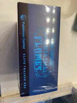 Display ! Opened !Phantasmal Flames Pokemon Center Elite Trainer Box Empty - Image 4
