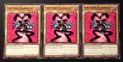 Yu-Gi-Oh! 3x Finsteres Kaninchen, SS01-DEC04, Common, 1. Auflage, Deutsch, EX - Image 1