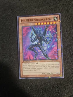 1 x Evil HERO Malicious Edge - BP02-EN054 - Mosaic Rare - 1st Edition - Image 1