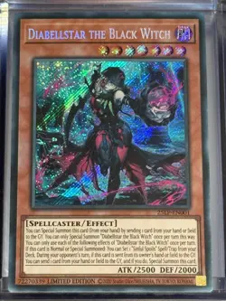 Diabellstar the Black Witch LIMITED 25LP-EN001 Yu-Gi-Oh YuGiOh Secret Rare NM - Image 1