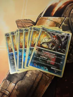 Houndoom 5/90 Crosshatch Holo League Promo Pokemon HGSS Undaunted NM x10 QTY LOT - Image 2