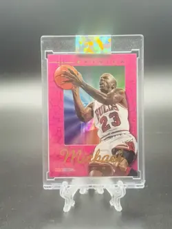 1995-96 NBA HOOPS MICHAEL JORDAN SKYBOX BLUE & PINK SKYVIEW🔥RARE🔥SSP🔥GRADE IT - Image 5