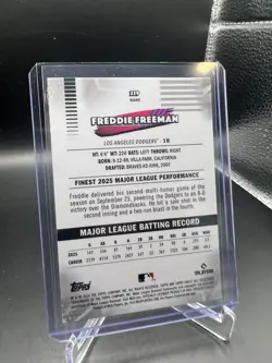 Topps Finest 2026 Freddie Freeman #229 Los Angeles Dodgers Rare Pink/250 - Image 3