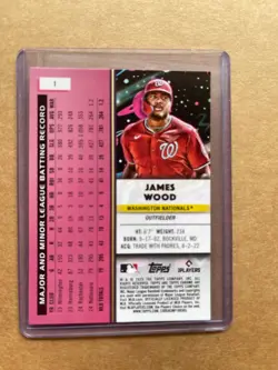 2024 Topps Chrome Cosmic Aqua Equinox /199 Rare James Wood 🔥🔥🔥 Rookie - Image 2