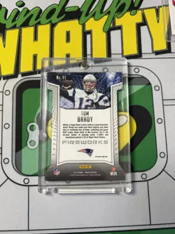 Tom Brady 2015 Rare Die-cut Silver Prizm Fireworks Insert - Image 2