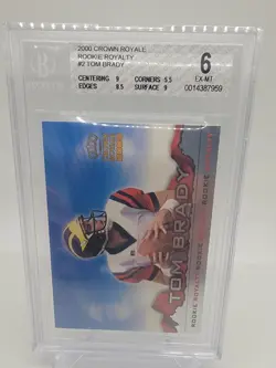 Tom Brady 2000 Crown Royale Rookie Royalty Bgs 6 - Image 2