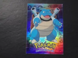 1999 Topps Pokemon the First Movie Rainbow Foil E9 #09 Blastoise Blue Logo - Image 1