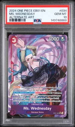 PSA 10 2024 ONE PIECE EB01 034 MS WEDNESDAY ALTERNATE ART - Image 1