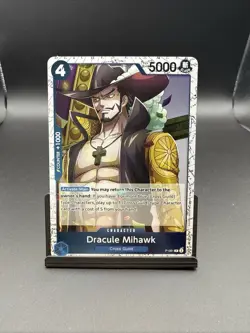 Dracule Mihawk (Pirate Foil) P-081 PR Foil One Piece Premium Booster Vol. 2 NM - Image 1