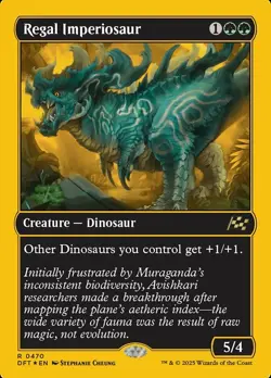 NM-Mint, English MTG Foil Regal Imperiosaur - First-Place Foil Aetherdrift Magic - Image 1