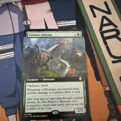Curious Altisaur NM Extended Art MTG The Lost Caverns of Ixalan Unplayed Magic - Image 1