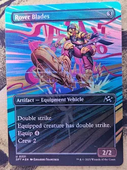 Rover Blades (Borderless) 331 Uncommon Aetherdrift Magic: The Gathering Foil NM - Image 1