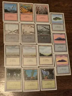 MTG 3rd edition Revised - Basic Land Set x1 of each Art = (x15) - EX/LP Cond - Image 2