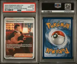 2023 POKEMON MEW EN-151 SPECIAL ILLUSTRATION RARE GIOVANNI'S CHARISMA PSA 10 - Image 5