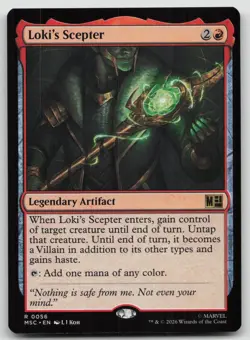 Loki's Scepter 56 Rare Commander: Marvel Super Heroes Magic: The Gathering NM - Image 1