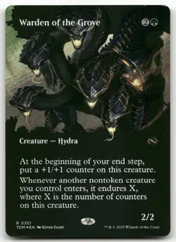 Warden of the Grove (Borderless) #351 (Foil) NM Tarkir Dragonstorm TDM Magic MTG - Image 1