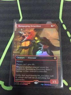 MTG Magic The Gathering Rampaging Ferocidon Foil SPG Rare Red Dinosaur - Image 1