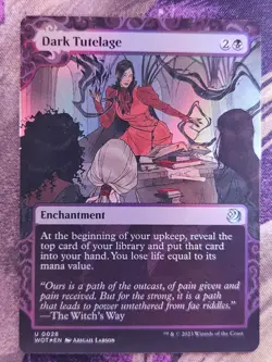 Dark Tutelage 28 Wilds of Eldraine: Enchanting Tales Magic: Gathering Foil LP - Image 1