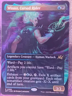 Winter, Cursed Rider (Borderless) 369 Aetherdrift Magic: The Gathering Foil NM - Image 1