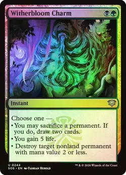 Witherbloom Charm Foil Secrets of Strixhaven NM MTG - Image 1