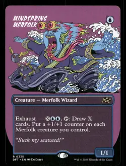 Mindspring Merfolk (Borderless) 335 Aetherdrift NM/M MTG - Image 1