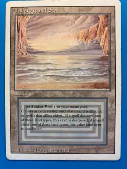 MTG 1x Underground Sea Revised OLD SCHOOL Dual Land Magic the Gathering x1 HP - Image 1