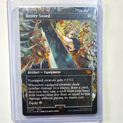FINAL FANTASY MTG Full Art Foil Buster Sword Mythic Artifact Equip #0351 EN - Image 1